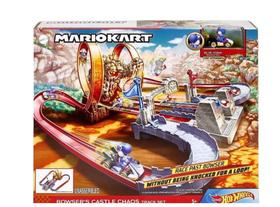 Pista Carrinho Hot Wheels Mario Kart Castelo do Caos Bowser Mattel
