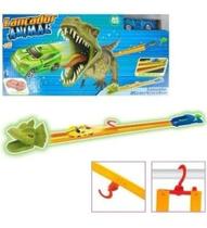 Pista carrinho lançador dinossauro animal brilha no escuro Pista carrinho lançador dinossauro animal brilha no escuro