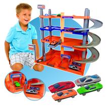 Pista Carrinhos Estacionamento Elevador Infantil Brinquedo
