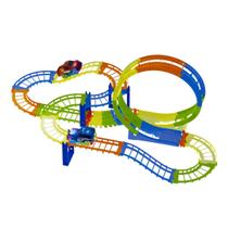 Pista Colorida Led Looping 360º Com Carro 51 pecas Art Brink