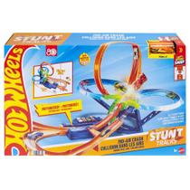 Pista com Carrinho Hot Wheels - Colisão Aérea - Stunt Tracks - Mattel