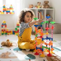 Pista Corrida De Bolinhas Circuito Blocos De Montar Peças Coloridas