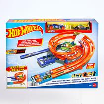 Pista Corrida em Circuito Circular c/ 2 Carrinhos - Action - Hot Wheels - Mattel