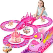 Pista Corrida Rosa Unicornio Com Acessorios
