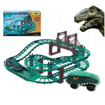 Pista Corrida Trilho Circuito Montar Maluca Dinossauro 38Pc Pista Corrida Trilho Circuito Montar Maluca Dinossauro 38Pc