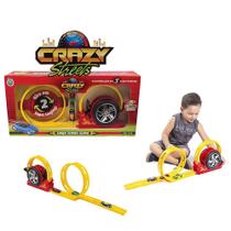 Pista Crazy Streets 75Cm 2 Loopings 3 Carrinhos Presente Menino 192