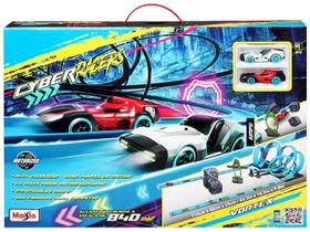 Pista Cyber Racers Robo Raceway c/ 2 Carrinhos Motorized - 1,3 m - Maisto