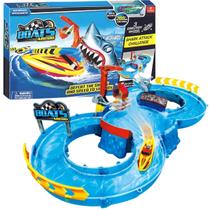 Pista de Barcos Elétricos Com Guindaste e Tubarão Castela Pista de Barcos Elétricos Com Guindaste e Tubarão Castela