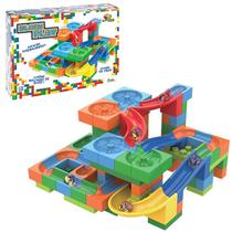 Pista de Blocos de Montar Labirinto de Bloco com Bolinhas de Gude 128 Pçs e 56 Pçs Block Play Pista de Blocos de Montar Labirinto de Bloco com Bolinhas de Gude 128 Pçs e 56 Pçs Block Play