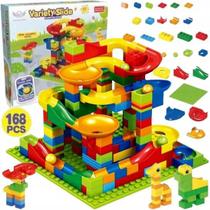 Pista De Bolinhas Brinquedo Blocos De Montar 168 Pçs Circuito Corrida de Bolinhas De Gude