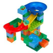 Pista de Bolinhas De Gude Blocos de Montar Labirinto Total de 59 Peças