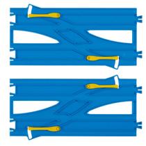 Pista de brinquedo Takara Tomy Plarail Double Track Crossing R-24 Pista de brinquedo Takara Tomy Plarail Double Track Crossing R-24