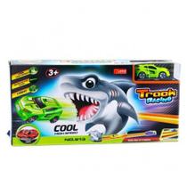 Pista De Carrinho Brilha no Escuro Corrida Brinquedo Tubarão - Toy