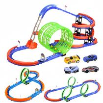 Pista de Carrinho Com Looping 360 Luz Divertido Infantil - Castela Pista de Carrinho Com Looping 360 Luz Divertido Infantil - Castela