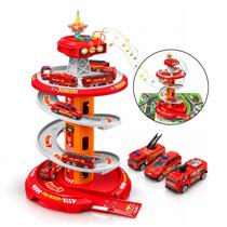 Pista de Carrinho Infantil Luz e Som Garagem com 3 Carrinhos Inclusos - ATENTU