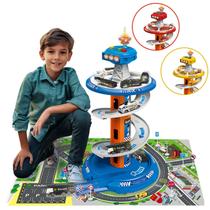 Pista de Carrinho Infantil Luz e Som Garagem com 3 Carrinhos Inclusos