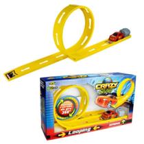 Pista de Carrinho Looping 360º Crazy Streets com carrinho + Lançador Pista de Carrinho Looping 360º Crazy Streets com carrinho + Lançador