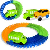 Pista De Carrinho Montável Acompanha 2 Carrinhos Elétricos Pista De Carrinho Montável Acompanha 2 Carrinhos Elétricos