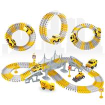 Pista de Carrinhos Construção 180 Peças Brinquedo Infantil com Carrinho que Anda Sozinho Pista de Carrinhos Construção 180 Peças Brinquedo Infantil com Carrinho que Anda Sozinho