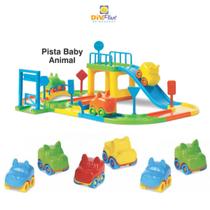 Pista De Carrinhos Corrida Brinquedo Infantil + 6 Carrinhos - Divplast