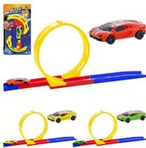 Pista De Carrinhos Corrida Com Disparador Looping Brinquedo - Art Brink