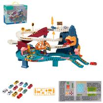 Pista de Carrinhos de Brinquedo MAKUQI com 12 Mini Carrinhos de Corrida e Dinossauro Pista de Carrinhos de Brinquedo MAKUQI com 12 Mini Carrinhos de Corrida e Dinossauro