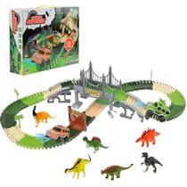 Pista de Carrinhos de Dinossauros Corrida Racer Ramp Carro Brinquedo Circuito Turbo Radical Run - Dony Toys