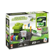 Pista De Carrinhos Estação De Reciclagem Infantil Menino 23 Peças - Cardoso Toys Pista De Carrinhos Estação De Reciclagem Infantil Menino 23 Peças - Cardoso Toys