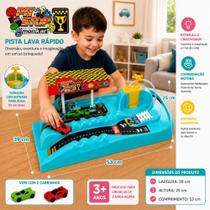 Pista de Carros com Posto de Gasolina e Lava Rápido com Água de verdade Pista de Carros com Posto de Gasolina e Lava Rápido com Água de verdade