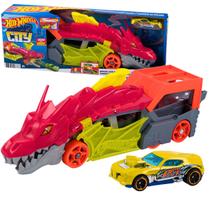 Pista de carros Hot Wheels City Reboque de Dragão Vermelho