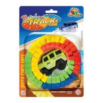Pista de carrrinho flexivel com 56 peças colorida art brinck - Art Brink Pista de carrrinho flexivel com 56 peças colorida art brinck - Art Brink