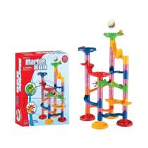 Pista de Corrida de Mármore para Crianças - Blocos de Construção 3D com Labirinto de Bola - Brinquedo DIY