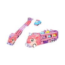 Pista De Corrida Dobrável De Caminhão De Unicórnio Para Meninas Pequenas Com Luz E Som, Carro De