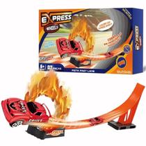 Pista de Corrida Fast Lane Express Wheels Com Carrinho Pista de Corrida Fast Lane Express Wheels Com Carrinho
