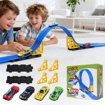Pista de Corrida Kimdog 4 m Flexível com 4 Carros Escala 1:64