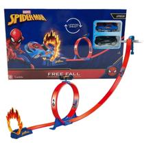 Pista de Corrida Queda Livre do Spider-Man Carrinho de Metal Pista de Corrida Queda Livre do Spider-Man Carrinho de Metal