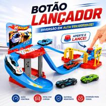 Pista De Corrida Racing Com Botão Lançador Aventura Carros Velocidade Diversão Brinquedo Menino Pista De Corrida Racing Com Botão Lançador Aventura Carros Velocidade Diversão Brinquedo Menino