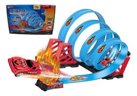 Pista De Corrida Super Loops 360 com Carrinho Fricção Fire Track 24 Pcs Pista De Corrida Super Loops 360 com Carrinho Fricção Fire Track 24 Pcs