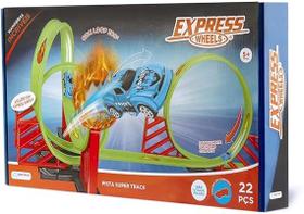 Pista de Corrida Super Track com Loop e Carrinho Express Wheels Multikids - BR1016