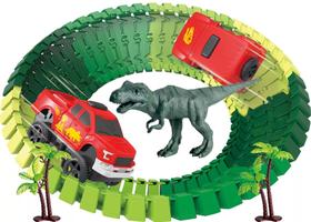 Pista de Dinossauro Monta e Desmonta 52 Peças Track Fácil Montagem - Fun Game