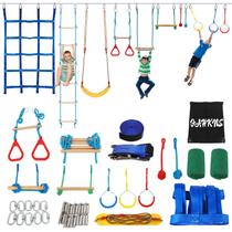 Pista de Obstáculos Ninja Warrior FAHKNS - Slackline de 65 Pés para Crianças (3+)