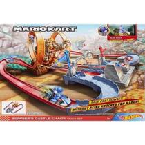 Pista De Percurso e Veículo - Hot Wheels - Mario Kart - Castelo do Caos do Bowser - Mattel