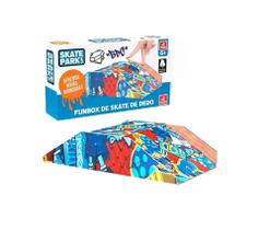 Pista De Skate De Dedo Radical Com Rampa Funbox Em Madeira - Brincadeira de Criança