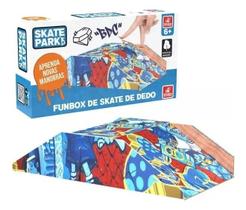 Pista De Skate De Dedo Radical Com Rampa Funbox Em Madeira
