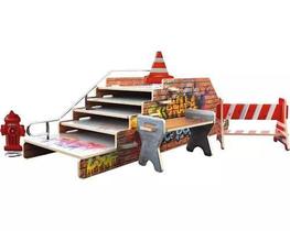 Pista de Skate de Dedo Ramp Stair Fingerboard's Iron Wood 8 Peças - Brincadeira de Criança Pista de Skate de Dedo Ramp Stair Fingerboard's Iron Wood 8 Peças - Brincadeira de Criança