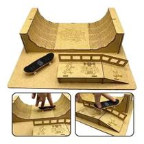 Pista de Skate Dedo Profissional Rampa e Corrimão Completa