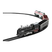 Pista de Trem 85cm Trenzinho Ferrorama Locomotiva Completo DM Toys DMT5374 cor preto Pista de Trem 85cm Trenzinho Ferrorama Locomotiva Completo DM Toys DMT5374 cor preto