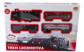Pista De Trem Locomotiva 85,5cm com Luz e Som