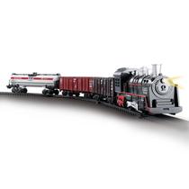 Pista de Trem Locomotiva c/ Luzes e Sons - DM Toys