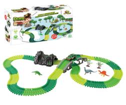 Pista Dino Track c/ 252 pçs carrinho e elevação brinquedo Pista Dino Track c/ 252 pçs carrinho e elevação brinquedo